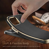 Designed For Iphone 13 Pro Leather Case, Luxury Business Classic Non Slip Soft Grip Full Body Protective Men Phone Cases Cover Compatible With Iphone 13 Pro 5G 6.1 Inch - Black Gold