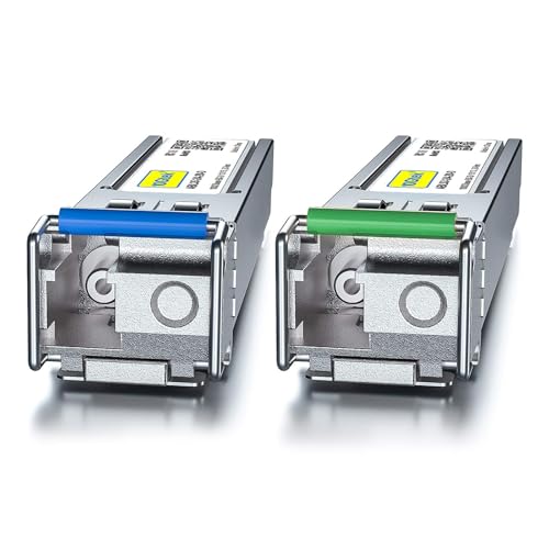 A Pair Of 1.25G Sfp Bidi Transceiver, 1000Base-Bidi Singlemode Simplex Lc Fiber Module For Cisco Glc-Bx-20D/Glc-Bx-20U, Ubiquiti Unifi Uf-Sm-1G-S And More, Smf 1550Nm/1310Nm, Ddm, Up To 20 Km