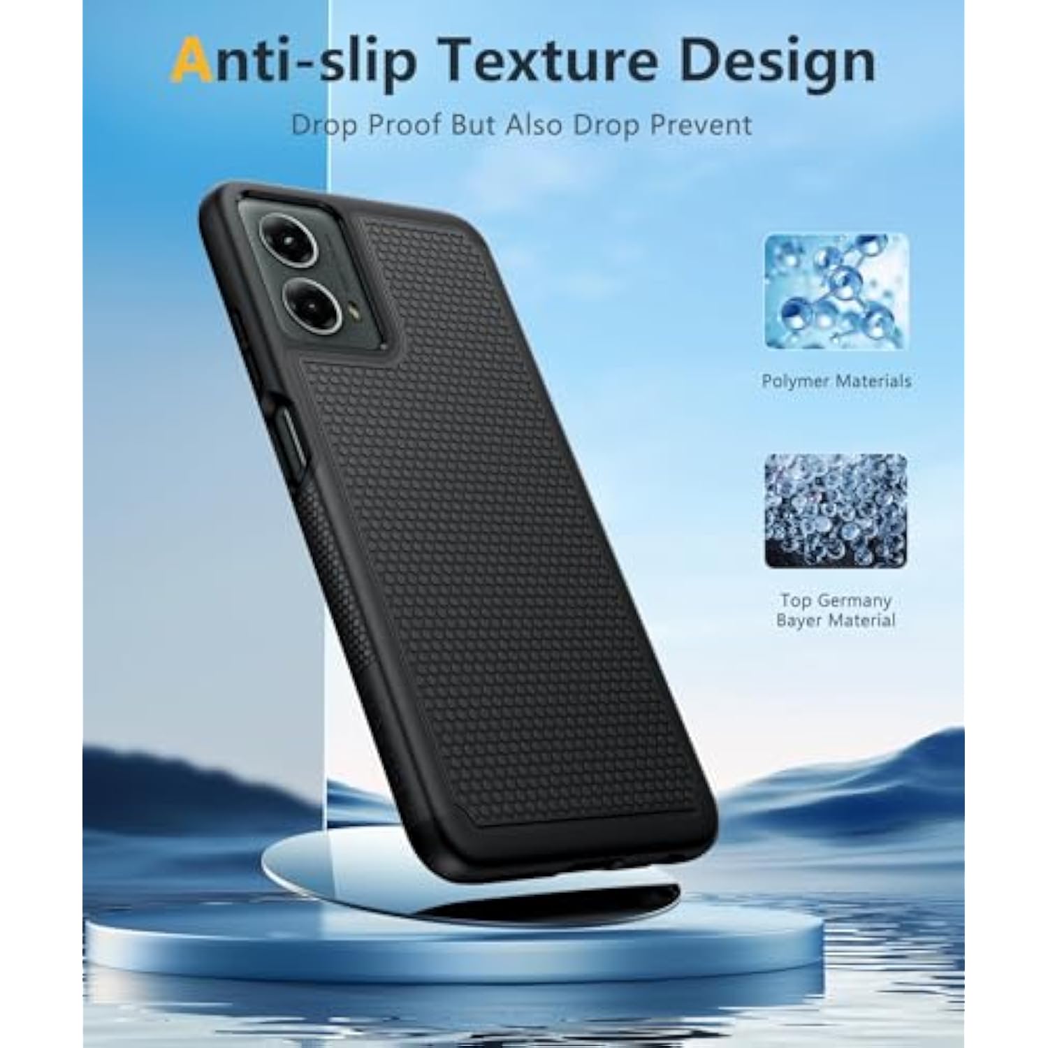 Moto G 5G 2024 Dual-Layer Rugged Shockproof Case Military Drop Protection Black