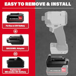 Adapter For Bauer To For Milwaukee 18V Tools, For Bauer 20V Hyper Max Lithium Battery Convert To For Milwaukee M18 Battery,Fit For M18 18Volt Cordless Power Tools Use