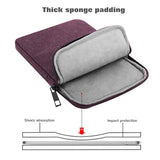 MoKo 12.9 Inch Tablet Sleeve Fits 13 Inch New iPad Pro M4 & Air M2 2024,iPad Pro 12.9 M2&M1,Galaxy Tab S8+/S9+ 12.4,Surface Laptop Go 12.4,Polyester Bag Fit with Apple Pencil or Smart Keyboard, Purple