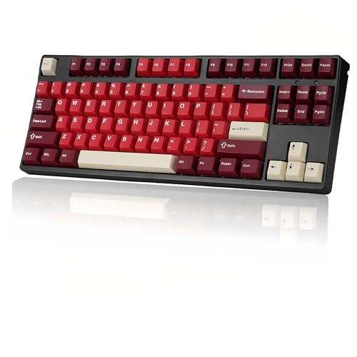 La87 Wireless Mechanical Keyboard, Three-Mode Bt5.0/2.4G/Usb-C Hot-Swappable Custom Mechanical Keyboard, Rgb Backlit Computer Gaming Keyboards, With Pbt Keycaps, Customed Linear Creamy Switches