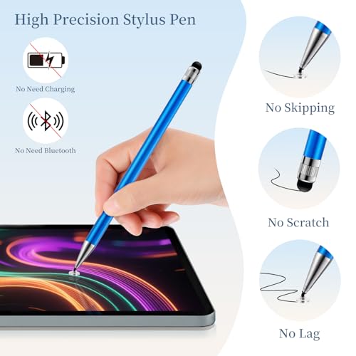 2-in-1 Stylus Pen for Touchscreen, 6pcs High Sensitivity and Precision Stylus Pens for iPad iPhone Android Suitable for All Touch Screens