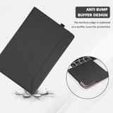 Tytx Compatible With Macbook Air 13 Inch Case, Pu Leather Macbook Air Cover For Model A2337 M1 A2179 A1932 2018-2021 Retina Display Touch Id, With Vents And Stand Function, Black