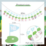 Golf 12 Monthly Photo Banner - Hole In One Monthly Photo Banner,Newborn To 12 Months Banner,Baby'S First Year Golf Themed Birthday(Blue)