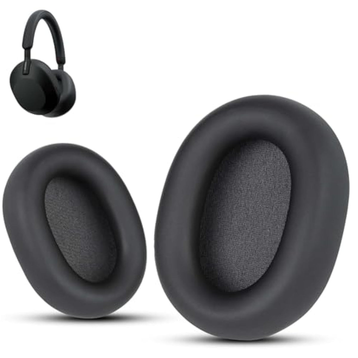 Sony Wh-1000Xm5 Ear Pads, Soft Cushions For Sony Wh-1000Xm5 Accessories, Sony Replacement Ear Pads, Memory Foam And Protein Leather, Compatible With Wh1000Xm5 Headphones, Black