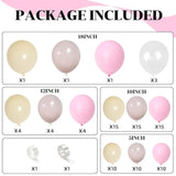 Pink & White Balloon Arch Kit: Pastel Party Decor