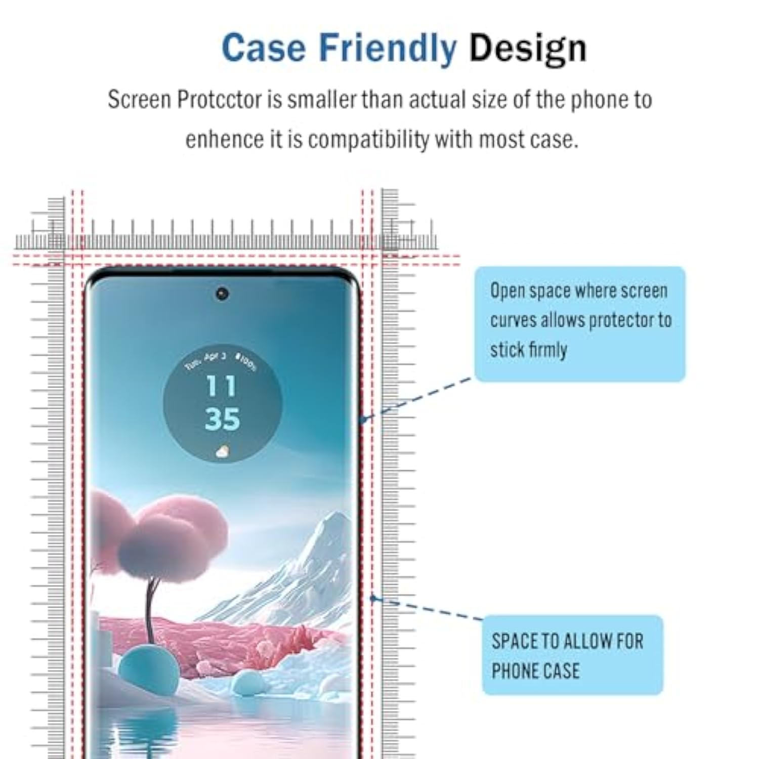 2 Pack 3D Compatible With Moto Edge 40 Neo/Edge 40 Screen Protector,3D Full Coverage 9H Tempered Glass Film,Hd Clear Scratch Resistant,Bubble-Free For Moto Edge 40 Neo/Edge 40 Screen Protector