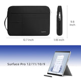 Surface Pro 11 Case,13 Inch Laptop Sleeve For Surface Pro 12/11/10/9/8/X/7/6/5/4/3 With Multi-Pocket And Side Handle Strap,Water-Resistant Laptop Carrying Bag