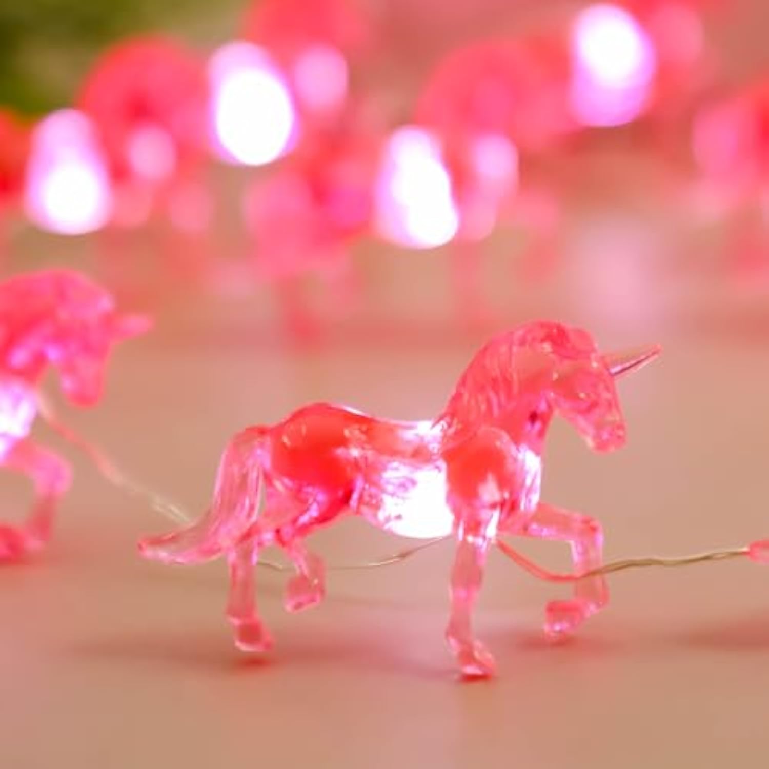 Unicorn Night Lights Pink String Lights Cute Fairy Lights Unicorn Horse Gifts Usb Plug In Or Battery Power String Lights