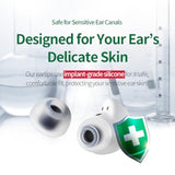 Sednaearfit Max For Galaxy Buds 2 Pro Phantom Black (S/Ms/M), Earbud Tips For Wireless Headphones, Noise Canceling Earbuds Replacement Tips, Samsung-Certified Eartips For Galaxy Buds 2 Pro