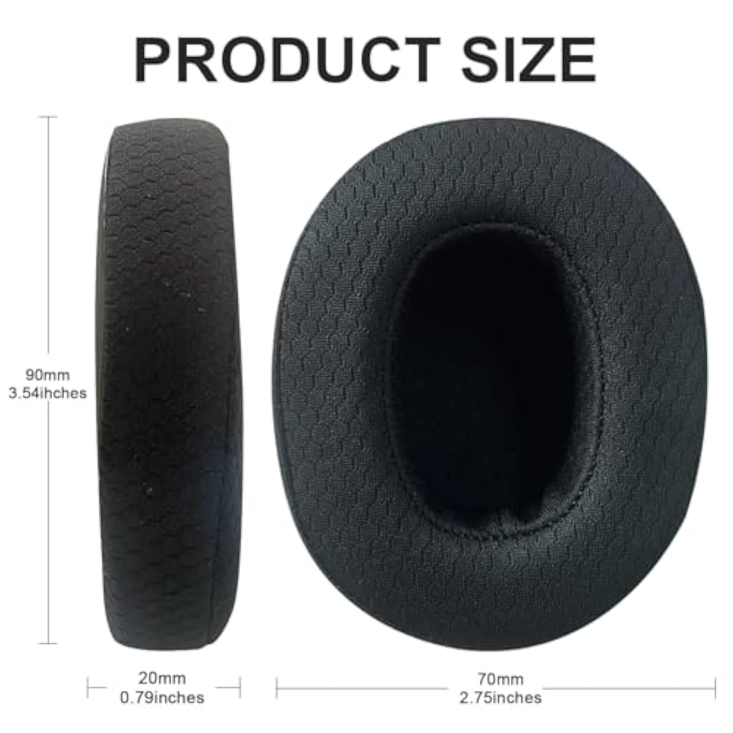 Replacement Ear Pads For Skullcandy Venue Wireless Anc, Headphones Ear Cushions Covers For Skullcandy Crusher Wireless/Evo/Hesh Anc/Evo/Crusher Anc Headset Accessories Ear Cups-Black. (Black/Mf)