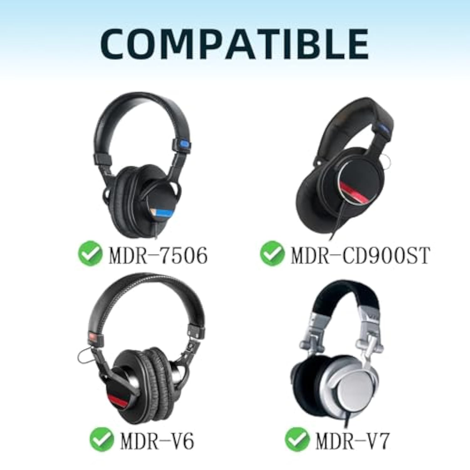 Replacement Ear Cushions For Sony Mdr-7506 Mdr-V6 Mdr-V7 Mdr-Cd900St Monitor Headphones, Ear Cushions Are Made Of Soft Protein Leather, Added Thickness(Brown)