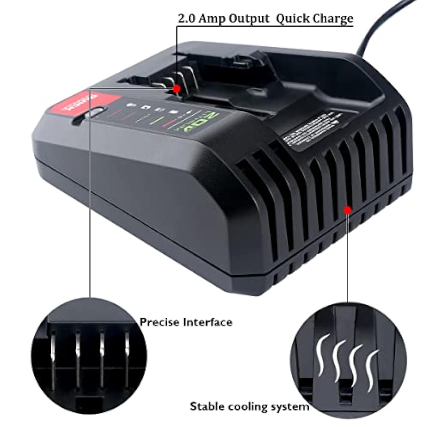Pcc692L 20V Max Fast Battery Charger For Black+Decker 20V Max Lithium Slide Battery Lbxr20 Lbxr2020 Lbx4020 Lcs1620 Porter-Cable 20V Max Pcc685L Pcc685Lp Pcc680L Pcc682L