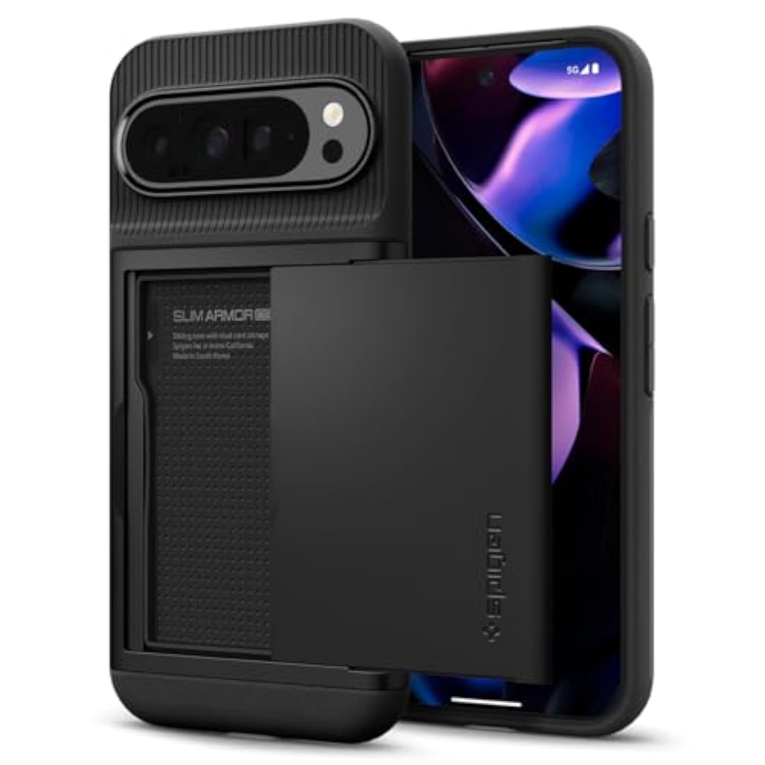 Spigen Slim Armor CS Designed for Pixel 9 Pro XL Case (2024) [Military-Grade Protection] - Black