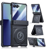 Magnetic case for  Z-Flip-7: Full-Body Military Grade Protective Phone Case [Magsafe Compatible][Dual Kickstand] Heavy Duty Cover for Galaxy Z
