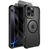 For Iphone 16 Pro Max Case, Compatible With Magsafe, With Privacy Screen Protector X2, [Camera Protection] [15Ft Drop Protection] Slim & Light Magnetic Case For Iphone 16 Promax, Black