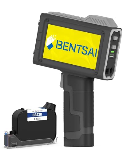 Handheld Inkjet Printer Bt-Hh62 Series Newly Upgraded With 16H Long Endurance Use For Batch Number Date Code Logo Serial Number Qr Code On Plastic Cardboard Wood Metal (0.5 Inch With Sensor)