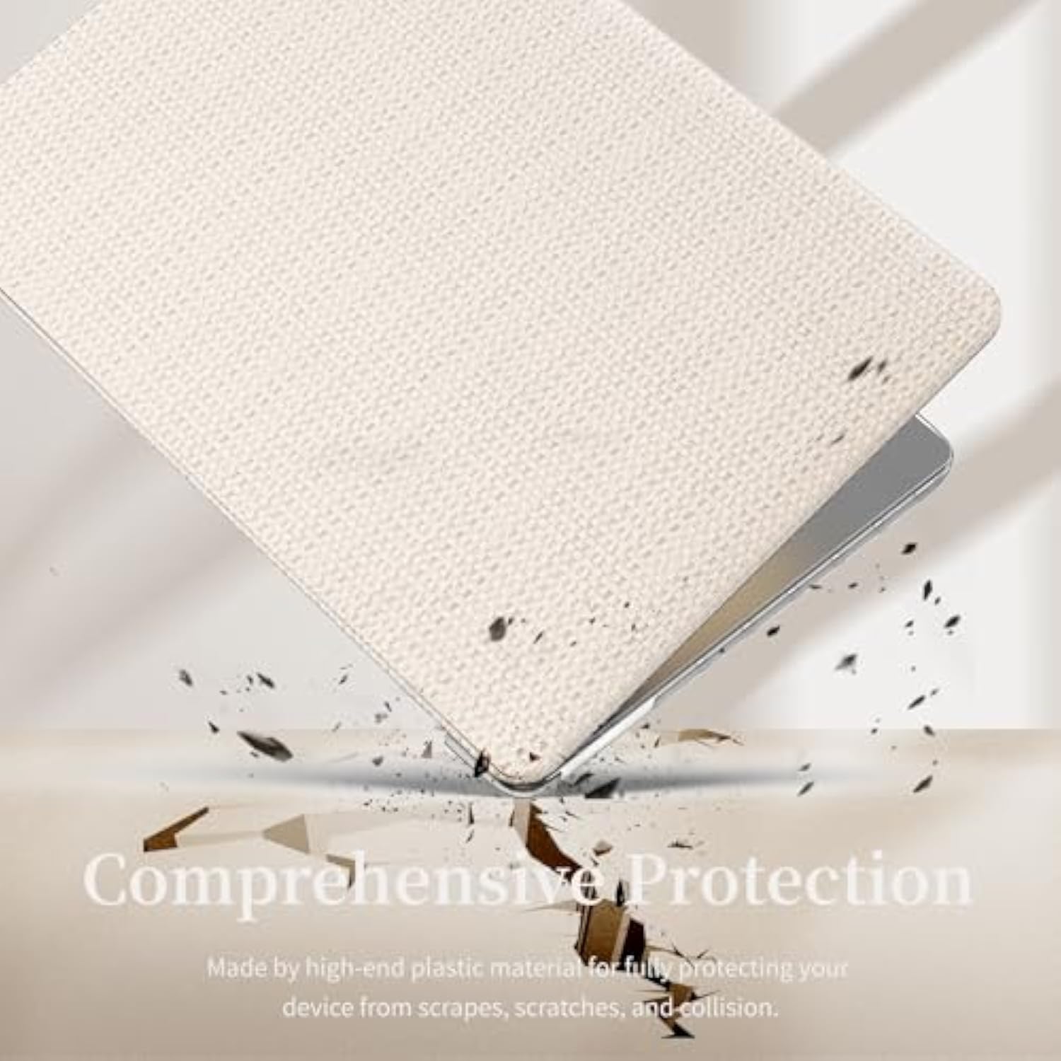 Beige Woven Fabric Design For Macbook Pro 16 Inch Case 2023 2021 Model A2991 A2780 A2485 M3 M2 M1 Pro/Max Chip