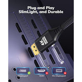 Displayport To Hdmi 4K Cable 15Ft, [Aluminum Shell, Nylon Braided] High Speed