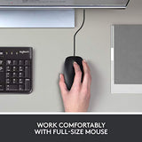 B100 Wired Mouse For Computer And Laptop, Usb Corded Mouse, Right Or Left Hand Use - Black