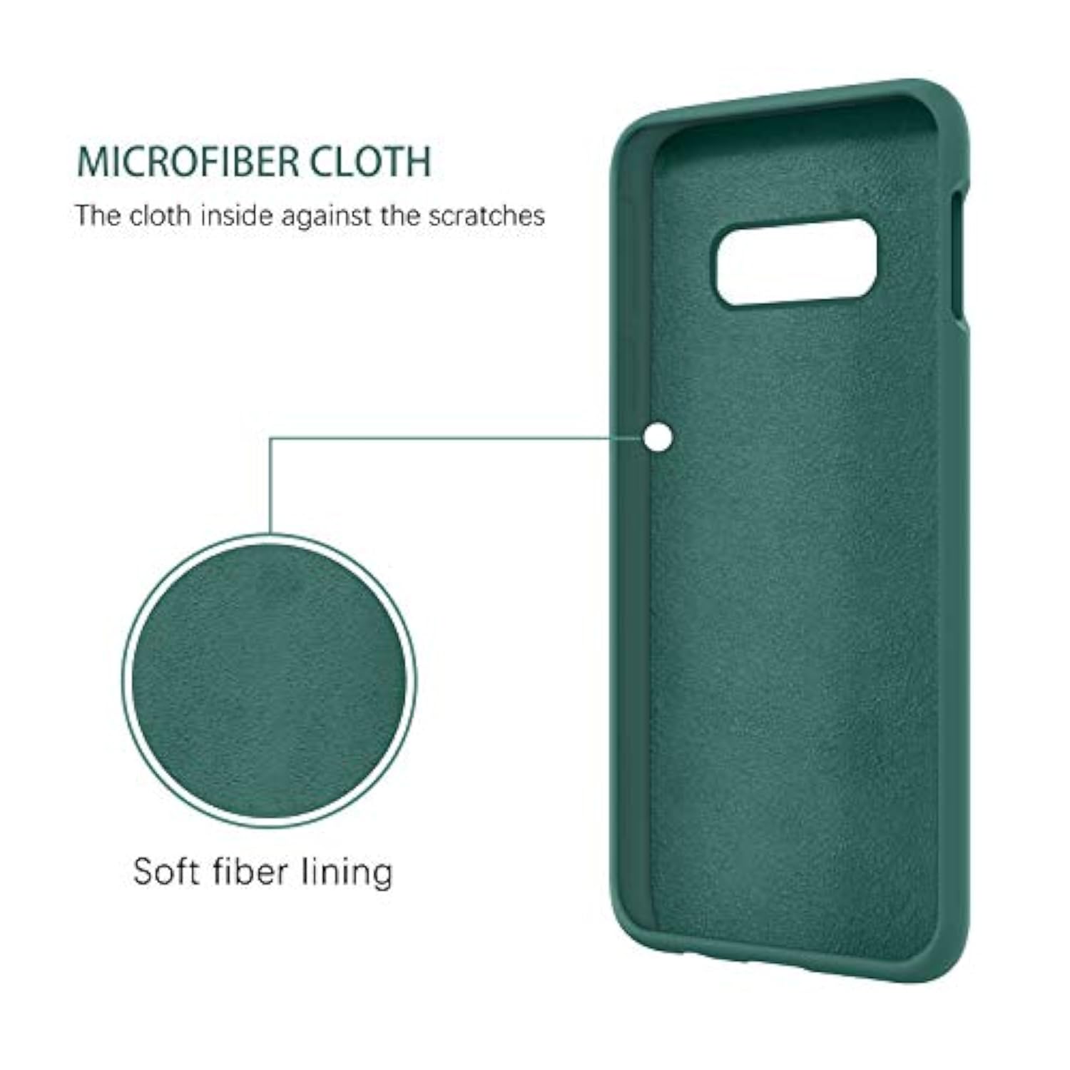 For Samsung Galaxy S10E Case, Slim Silicone Soft Rubber With 360° Ring Holder Kickstand Car Mount Supported Shockproof Protective Cases For Samsung Galaxy S10E 5.8" (2019), Midnight Green