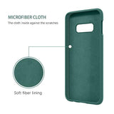 For Samsung Galaxy S10E Case, Slim Silicone Soft Rubber With 360° Ring Holder Kickstand Car Mount Supported Shockproof Protective Cases For Samsung Galaxy S10E 5.8" (2019), Midnight Green