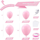 Pastel Pink Balloons Arch Garland Kit, 102Pcs 18In 12In 10In 5In Light Pink Balloons Different Sizes For Birthday Baby Shower Gender Reveal Princess Theme Valentine'S Day Party Decorations