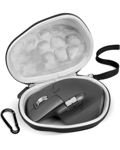 Hard Travel Mouse Case Compatible With Logitech Mx Master 4, Master 3S / 3, Master 2S Computer Wireless Mouse Carrying Bag With Clip And Lanyard