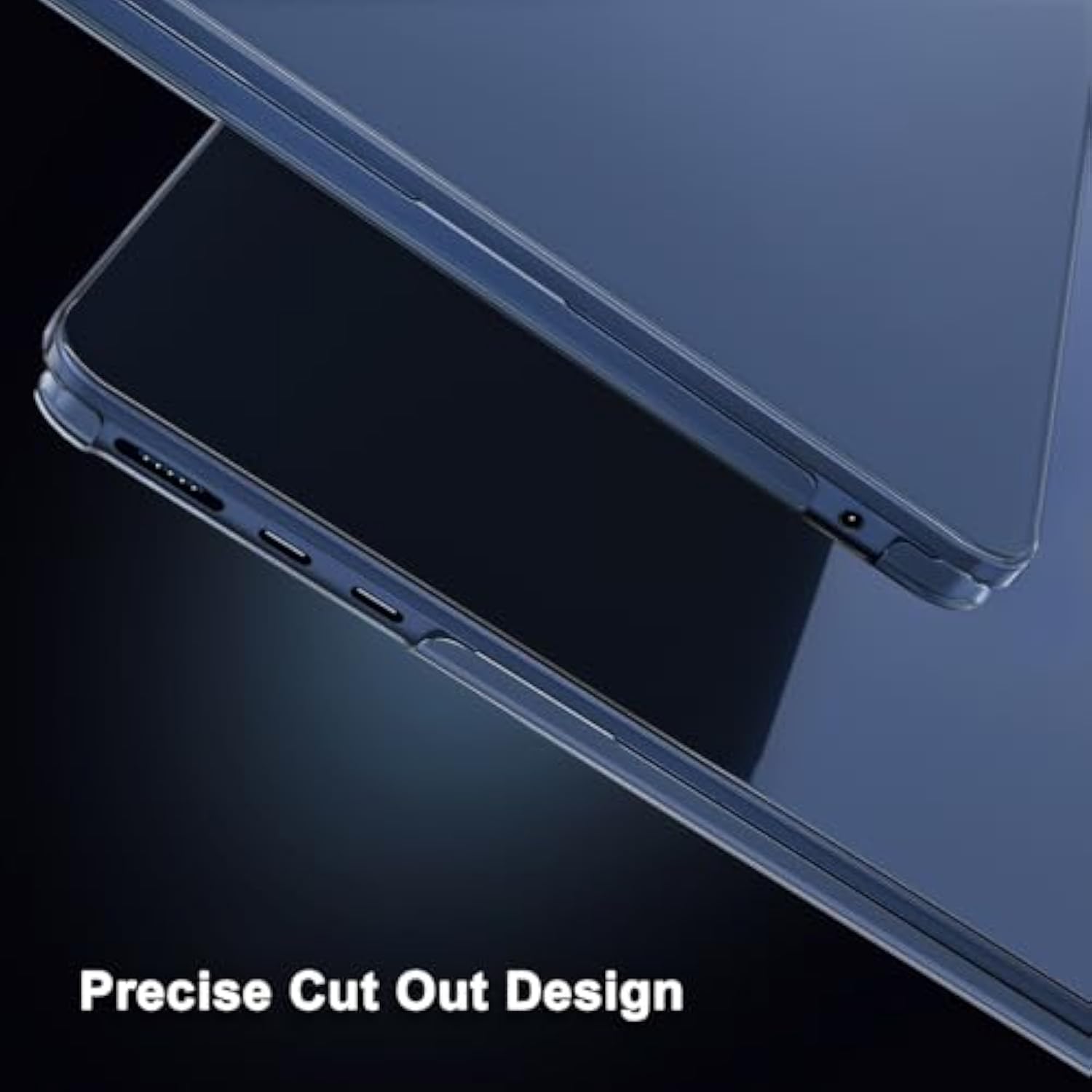 MOSISO Compatible with MacBook Air 13 inch Case 2025 2024 2023 2022 M4 A3240 M3 A3113 M2 A2681,100% Match Official Color,Slim Hard Case&Keyboard Cover&Screen Film for MacBook Air 13.6, Midnight Clear