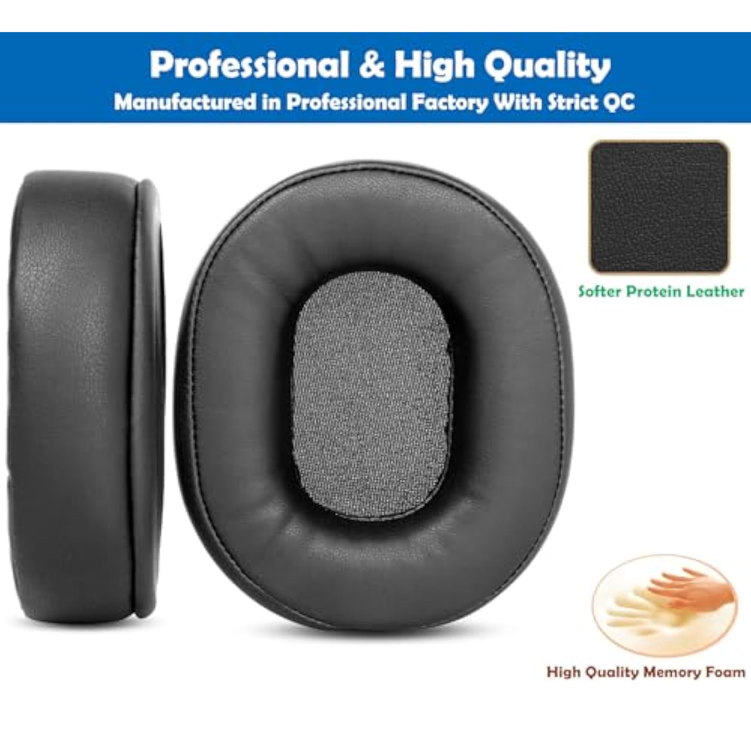 Professional Earpads Cushion Replacement Compatible With House Of Marley Positive Vibration Xl Headphones Ear Pads With Skin-Friendly Leather And Memory Foam