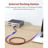RIITOP USB4 Extension Cable 40Gbps [2.6FT, Angled], USB Type C 4.0 Male to Fem