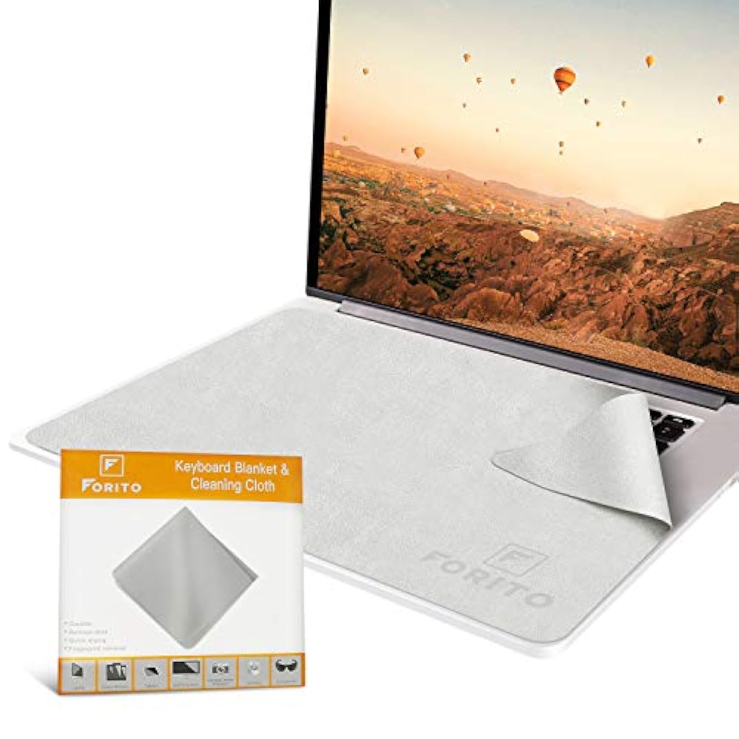 Microfiber Liner Cleaning Cloth 13" With Screen Keyboard Imprint Protection, L