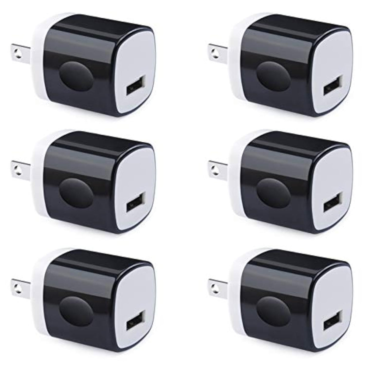 Wall Adapter, Usb Wall Charger 6 Pack, 1A 5V Single Port Usb Plug Power Adapter Compatible Iphone 14 Plus 13 12 11 Xs Xr X 8, Samsung Galaxy S22 Ultra S22+ S22 A21 S10E S9 Note 20,Google Pixel 6