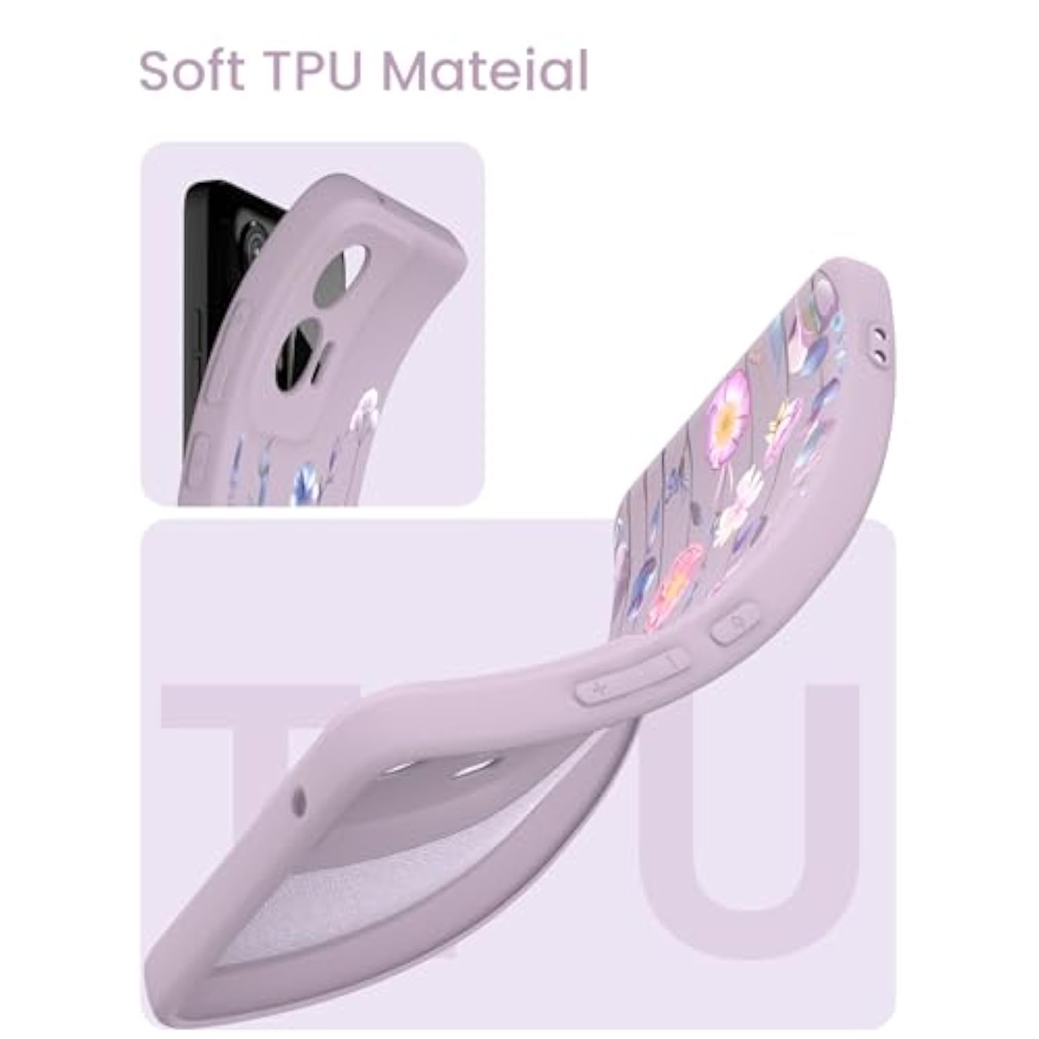 For Motorola G Stylus 5G 2024 Case With 2X Tempered Glass Screen Protectors, Girls Women Florals Liquid Silicone Phone Case, Shockproof Anti-Scratch Soft Protection Case (Colorful)