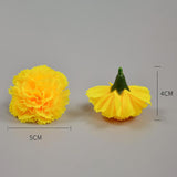30 Pcs Artificial Marigold Flower Heads Fake Diwali Flowers Halloween Faux Flowers Silk Marigolds With Stems Day Of The Dead Decorations Pink
