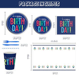 141-Piece Dark Blue Party Supplies for Baby Shower or Birthday for 20 Guests