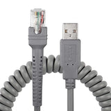 Symbol Ls2208 Usb Cable Usb A To Rj45 Coiled Spiral Extension Cable Barcode Scanner Ls1203 Ls4208 Ls4278 Ds6707 Ds6708 Usb Cable (10Ft,3M)