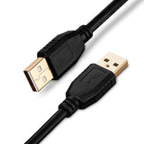 Qy Tan 50Ft Usb Cable With Gold-Plated Connector For Hard Drives, Printers, Modems, Cameras (15M/50Ft)