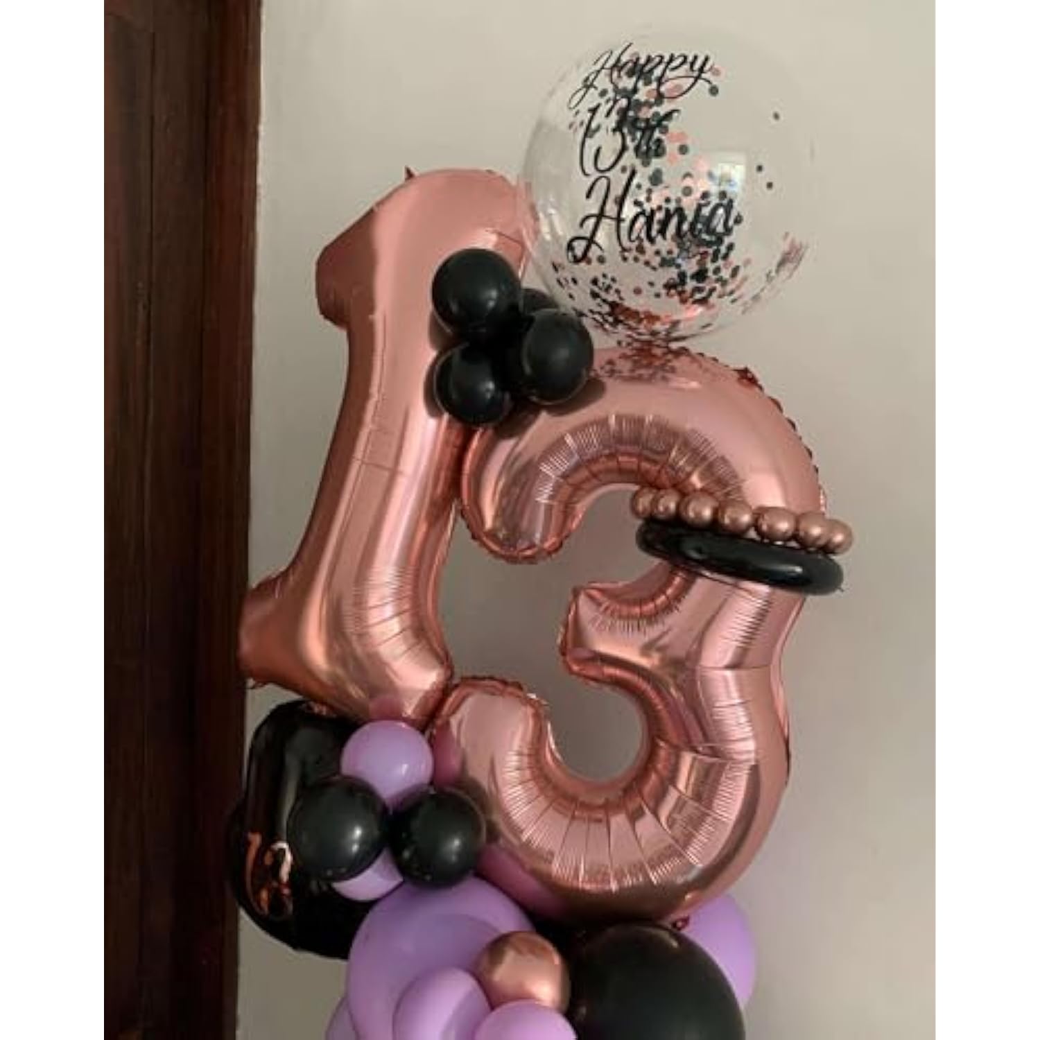 Rose Gold 11 Number Balloons, 40 Inch Giant Number 11 Balloons Foil Mylar Helium Rose Gold Number Balloons For 11Th Birthday Party Supplies Anniversary Event Celebration Decorations