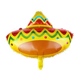 RS 6PCS Mexican Fiesta Balloons Jumbo Mexico Taco Llama Cactus Sombrero Mylar Foil Balloon Birthday Mayo Mexican Fiesta Theme Party Decor