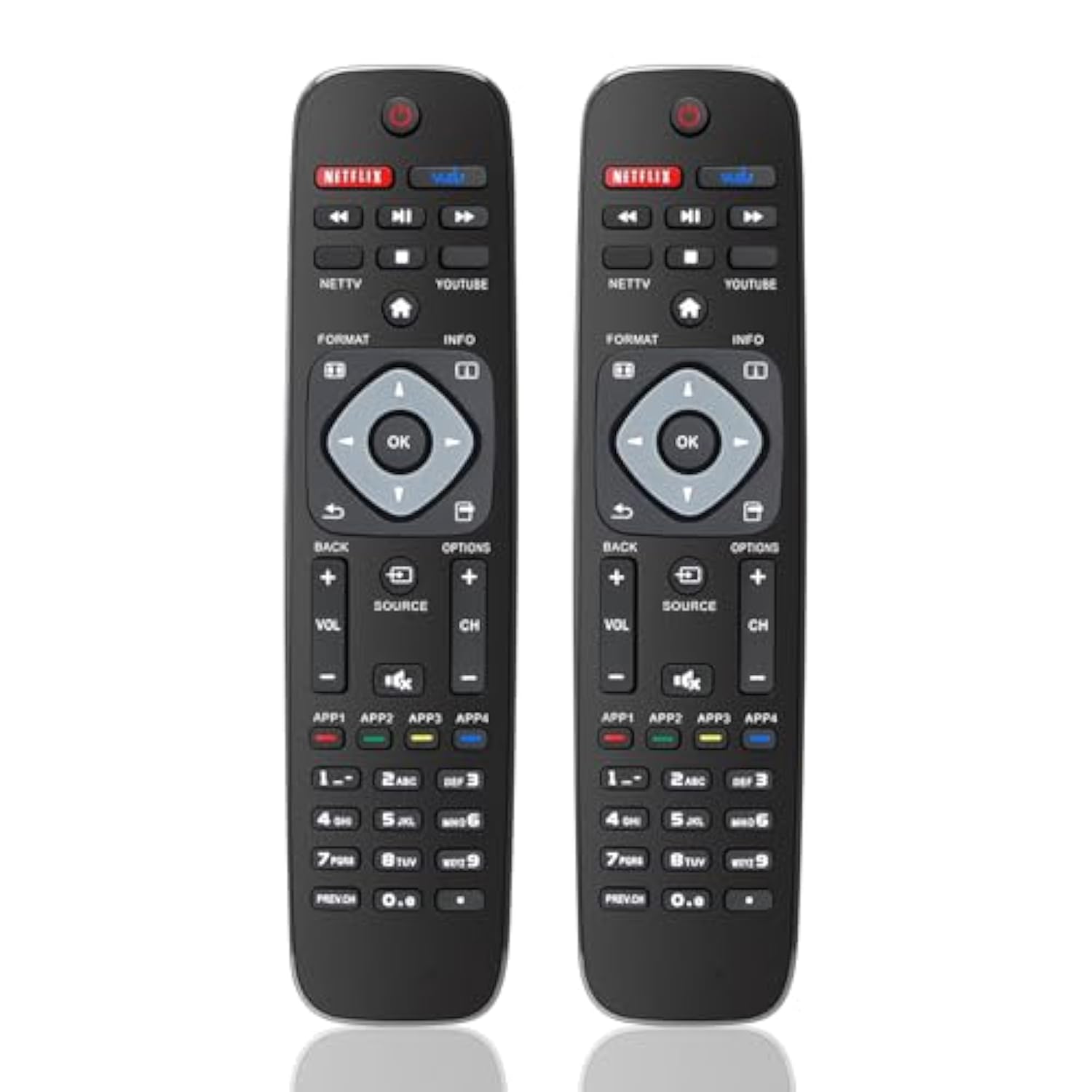 ?Pack Of 2? Replacement Remote Control For Philips Tv Remote Nh500Up?The Newly Upgraded Version 3.0 Intelligent Remote Control Is Suitable For Philipstv