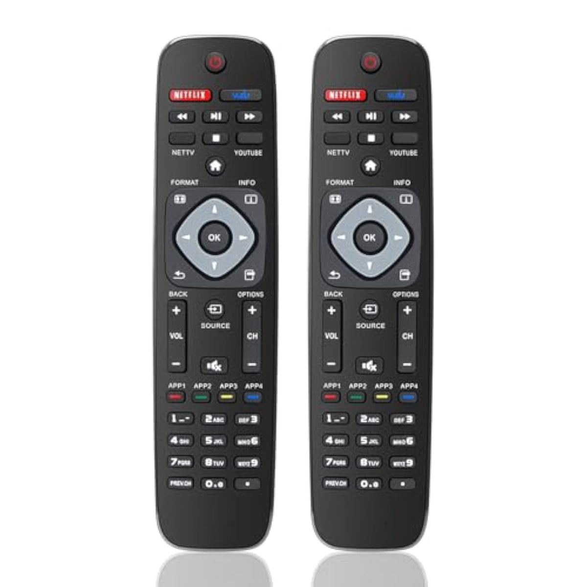 ?Pack Of 2? Replacement Remote Control For Philips Tv Remote Nh500Up?The Newly Upgraded Version 3.0 Intelligent Remote Control Is Suitable For Philipstv