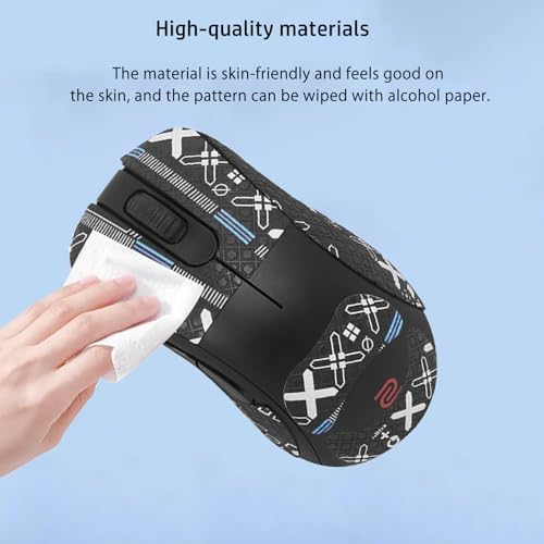 Mouse Grip Tape Full Coverage For Benq Zowie Ec2-Cw Ergonomic Gaming Mouse, Mouse Anti Slip Grip Tape,Self-Adhesive Precut Sweat-Resistant Professional Mice Upgrade Kit(Black)