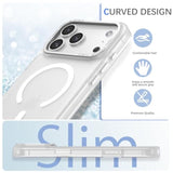 Case For Iphone 17 Pro Max 6.9-Inch, Magnetic Case [Compatible With Magsafe] Translucent Matte Supports Wireless Charging Men Women Slim Shockproof Protective Cover, White