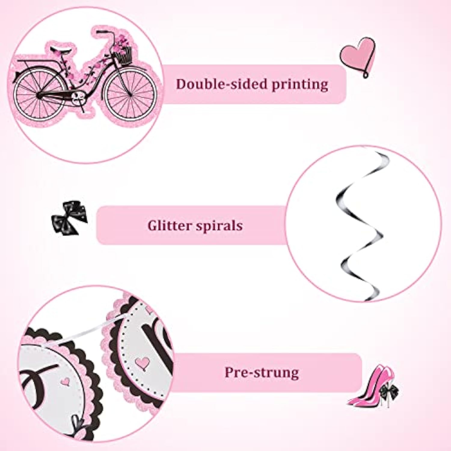 Paris Birthday Party Decorations Set, Eiffel Tower Themed Decoration For Oh La La Baby Shower, Paris Banner Honeycomb Centerpiece Cutout Hanging Swirl Decoration For Theme Party Supplies