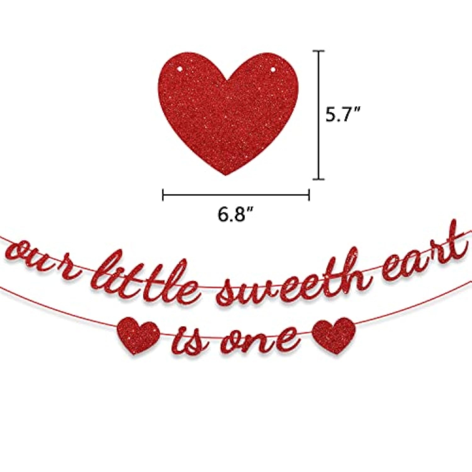 Our Little Sweetheart 1St Birthday Party Banner Decoration Valentines