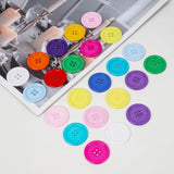Mix Color Plastic Resin Circle Big Button 4 Holes Diy Craft Sewing 30M