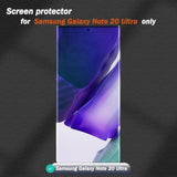 3+2 Pack Screen Protector For Samsung Galaxy Note 20 Ultra Flexible Tpu Film (Not Glass) With Tempered Glass Camera Lens Protector. Easy Installation, Self-Healing Hd Clear Screen Protector
