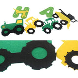 Green Tractor Birthday Banner Set With Tractor Garland Banner For Tractor Farm Themed Birthday Party Supplies Decorations